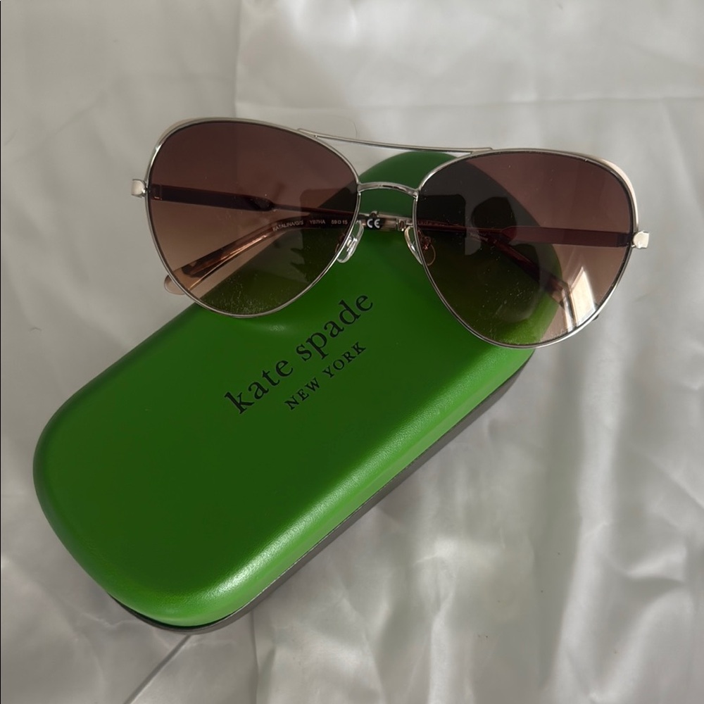 Kate Spade Aviator Sunglasses with Brown Lenses